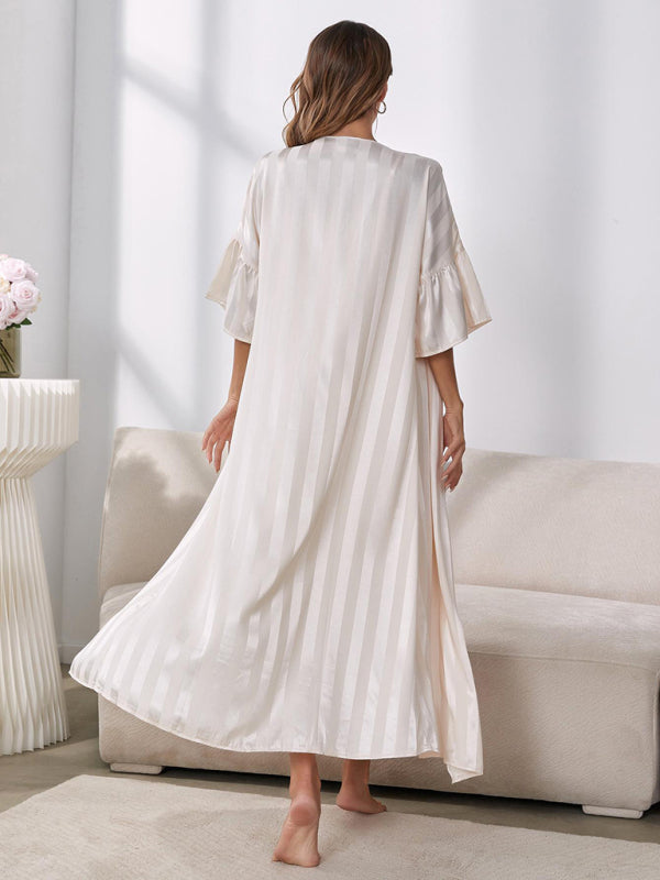 Strap pajamas women's long nightgown high-end home service set